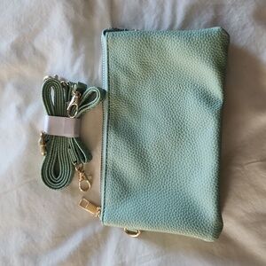 3 Compartment Mint Crossbody Bag